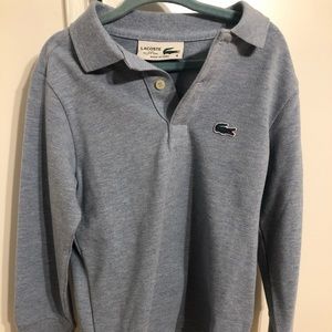 Boys Lacoste long sleeve polo